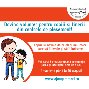 Fii prietenul copiilor din centrele de plasament!