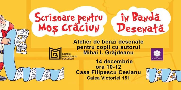 Atelier. Scrisoare în bandă desenată pentru Moș Crăciun