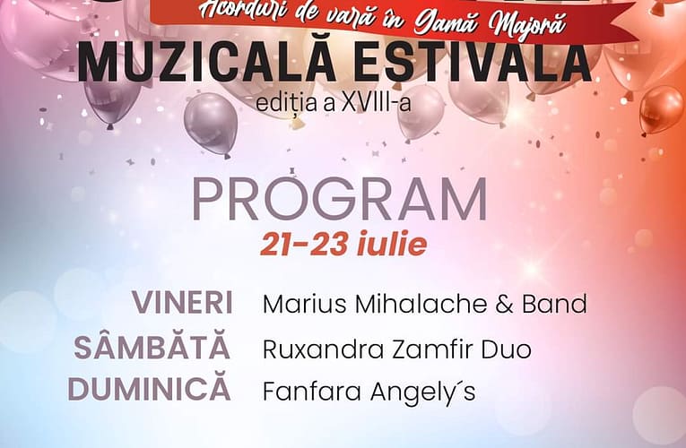 Evenimente culturale 2023:Stagiune Muzicală Estivală – ediția a XVIII-a